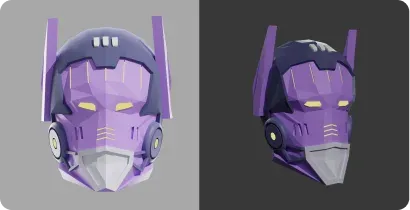 The first 3D iteration in Blender.