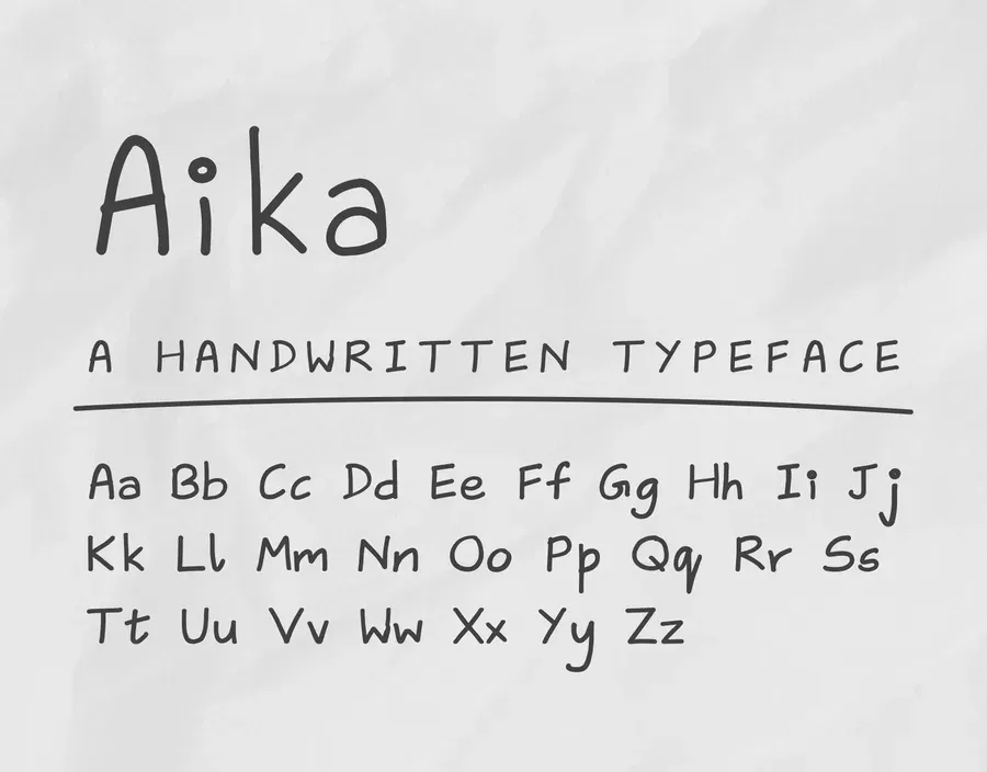 Aika: käsinkirjoitettu kirjaintyyppi