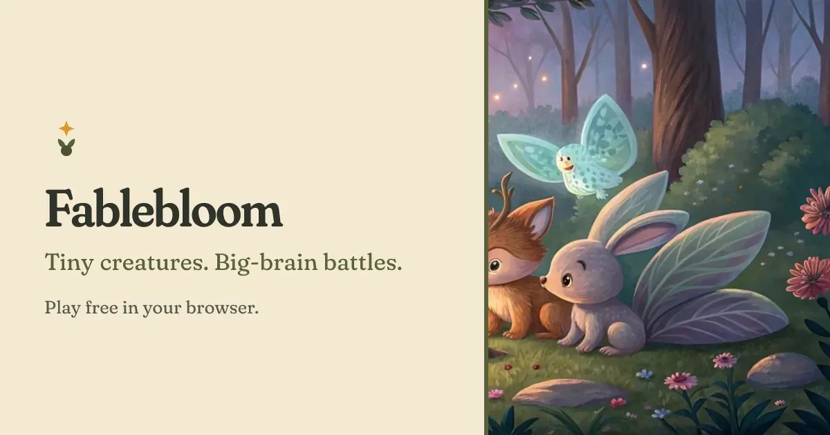 Fablebloom : pas de cartes cachées, pas de chrono, pas de boosters