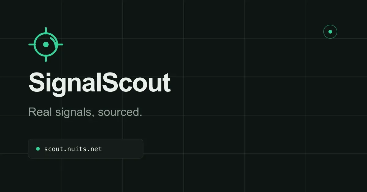 SignalScout: lähteistetty avaus tai tyhjä kenttä