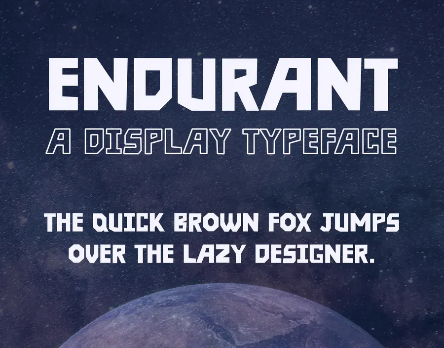 Endurant: display-kirjaintyyppi